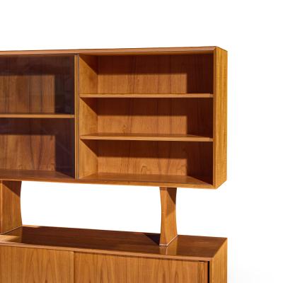  HP Hansen HP Hansen Style Mid Century Danish Teak Credenza and Hutch