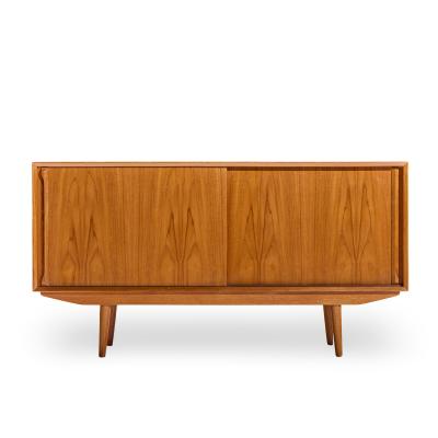  HP Hansen HP Hansen Style Mid Century Danish Teak Credenza and Hutch