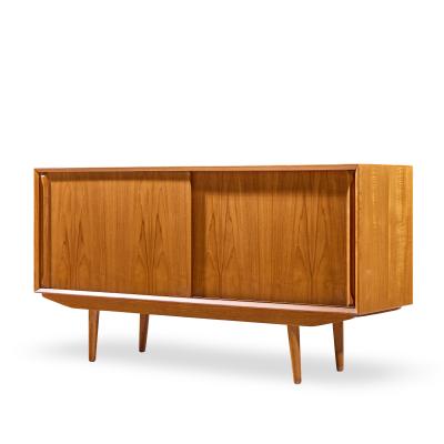  HP Hansen HP Hansen Style Mid Century Danish Teak Credenza and Hutch
