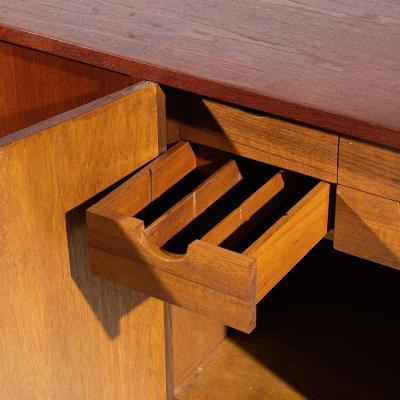  HP Hansen HP Hansen Style Mid Century Danish Teak and Brass Credenza