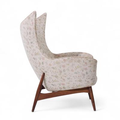  HW Klein H W Klein for Bramin M bler Model 207 5 Mid Century Danish Walnut Wing Chair