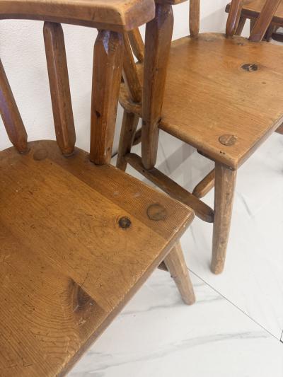  Habitant 1940s Habitant Bay City MI Knotty Pine Captain s Chairs Set of 6
