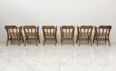 Habitant 1940s Habitant Bay City MI Knotty Pine Captain s Chairs Set of 6