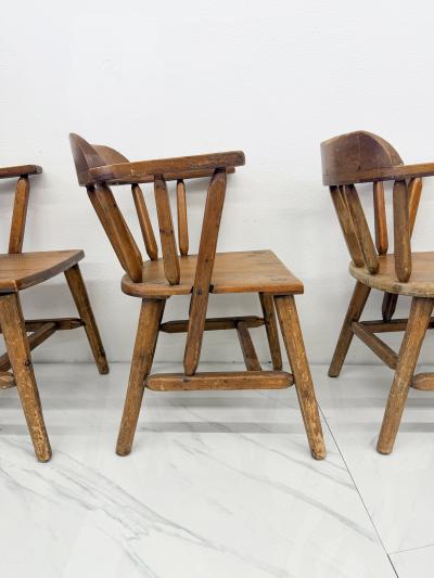  Habitant 1940s Habitant Bay City MI Knotty Pine Captain s Chairs Set of 6