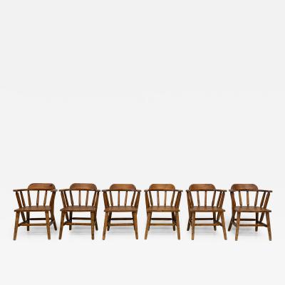  Habitant 1940s Habitant Bay City MI Knotty Pine Captain s Chairs Set of 6