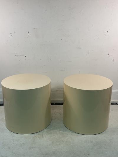  Habitat MODERN PAIR OF DRUM TABLES BY TERRENCE CONRAN FOR HABITAT