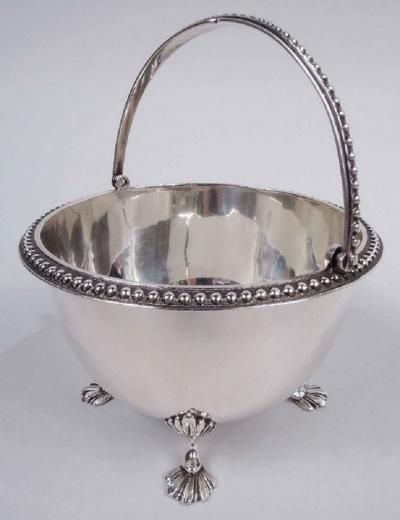  Haddock Boston Classical Coin Silver Basket by Haddock Lincoln Foss