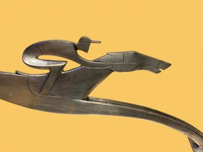  Hagenauer Hagenauer Art Deco Horse and Jockey Sculpture Signed Vienna
