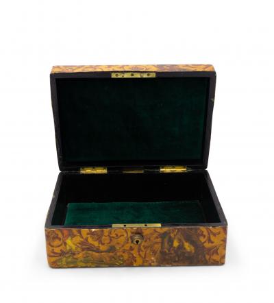  Halstaff and Hannaford English Victorian Decoupaged Horse Jewelry Box