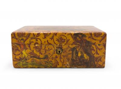  Halstaff and Hannaford English Victorian Decoupaged Horse Jewelry Box