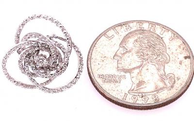  Hammerman Brothers 18 Karat White Gold Diamond Flower Swirl Stud Earrings by H2 at Hammerman