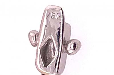  Hammerman Brothers 18 Karat White Gold and Diamond Swirl Necklace by H2 at Hammerman