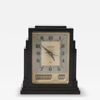  Hammond Art Deco Skyscraper Style Hammond Bakelite Electric Clock w Day Date Function