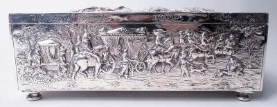  Hanau Antique German Hanau Baroque Silver Box