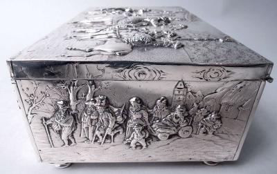  Hanau Antique German Hanau Baroque Silver Box