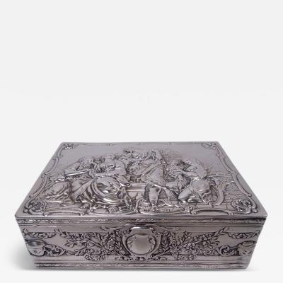  Hanau Antique German Hanau Neoclassical Silver Box