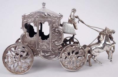  Hanau Antique German Hanau Rococo Carriage Ornament