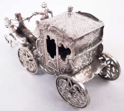  Hanau Antique German Hanau Rococo Carriage Ornament