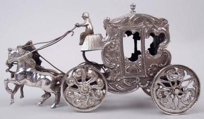  Hanau Antique German Hanau Rococo Carriage Ornament