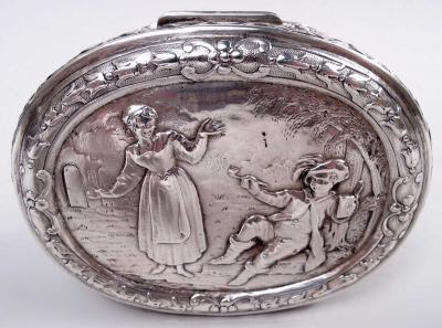  Hanau Antique German Hanau Rococo Silver Box