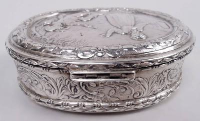  Hanau Antique German Hanau Rococo Silver Box