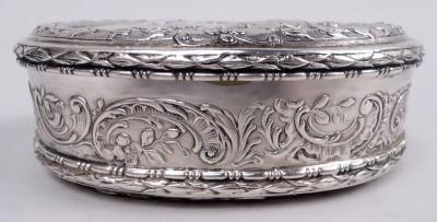  Hanau Antique German Hanau Rococo Silver Box