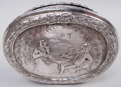  Hanau Antique German Hanau Rococo Silver Box