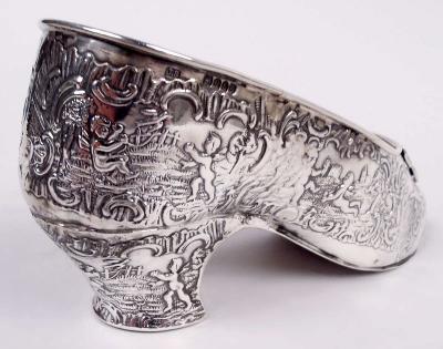  Hanau Antique German Hanau Rococo Silver Lady s Shoe Ornament