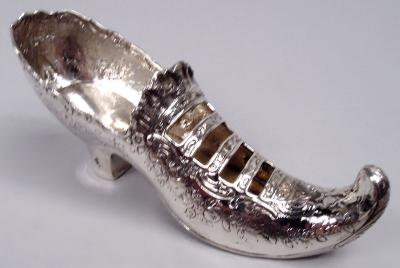  Hanau Antique German Hanau Rococo Silver Lady s Shoe Ornament