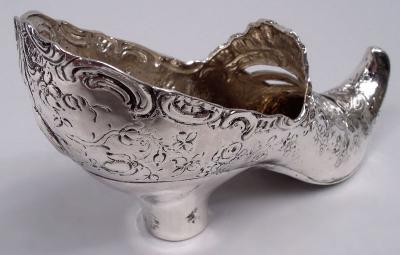  Hanau Antique German Hanau Rococo Silver Lady s Shoe Ornament
