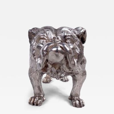  Hanau Antique German Hanau Silver Figural Bulldog Match Safe