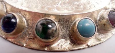  Hanau Antique German Hanau Silver Gilt Jeweled Musician Monkey Group