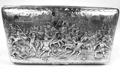  Hanau Large Antique German Renaissance Silver Keepsake Casket