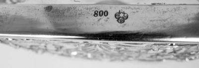  Hanau Pair of Antique German Hanau Rococo Silver Glass Decanters