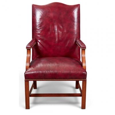 Hancock Moore Hancock Moore Chippendale Mahogany Desk Chair Armchair