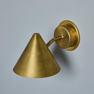  Hans Agne Jakobsson Hans Agne Jakobsson Mini Tratten Raw Brass Outdoor Sconce