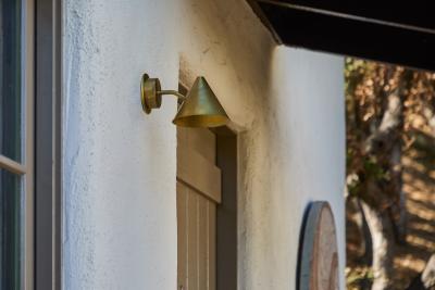  Hans Agne Jakobsson Hans Agne Jakobsson Mini Tratten Raw Brass Outdoor Sconce