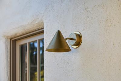  Hans Agne Jakobsson Hans Agne Jakobsson Mini Tratten Raw Brass Outdoor Sconce