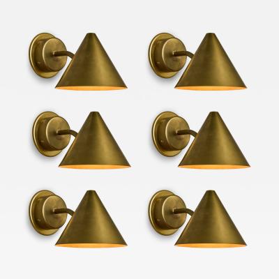  Hans Agne Jakobsson Hans Agne Jakobsson Mini Tratten Raw Brass Outdoor Sconce