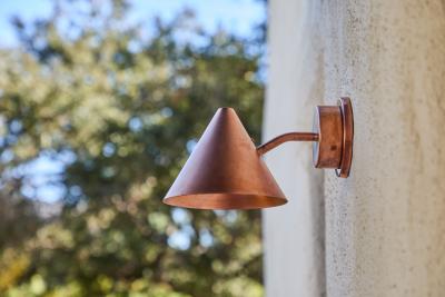  Hans Agne Jakobsson Hans Agne Jakobsson Mini Tratten Raw Copper Outdoor Sconce