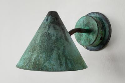  Hans Agne Jakobsson Hans Agne Jakobsson Mini Tratten Verdigris Patinated Outdoor Sconce