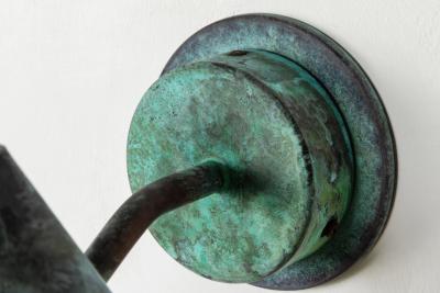  Hans Agne Jakobsson Hans Agne Jakobsson Mini Tratten Verdigris Patinated Outdoor Sconce