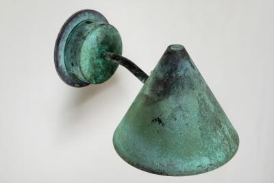  Hans Agne Jakobsson Hans Agne Jakobsson Mini Tratten Verdigris Patinated Outdoor Sconce