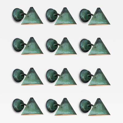  Hans Agne Jakobsson Hans Agne Jakobsson Mini Tratten Verdigris Patinated Outdoor Sconce