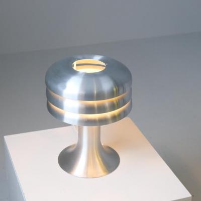  Hans Agne Jakobsson Hans Agne Jakobsson Table Lamp Model BN25 in Aluminum Markaryd 1960s