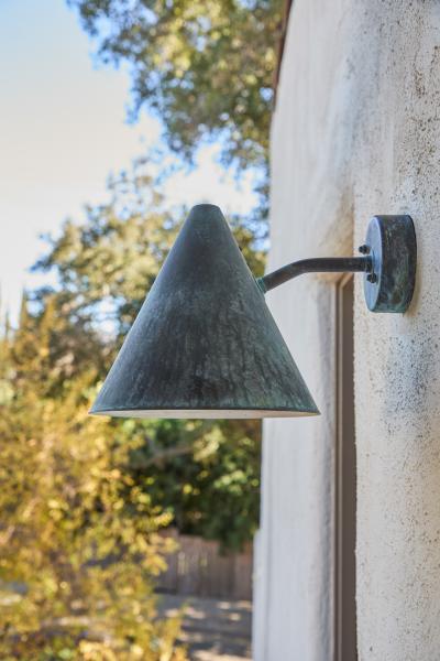  Hans Agne Jakobsson Hans Agne Jakobsson Tratten Darkly Patinated Outdoor Sconce