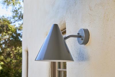  Hans Agne Jakobsson Hans Agne Jakobsson Tratten Outdoor Sconce in Painted Silver