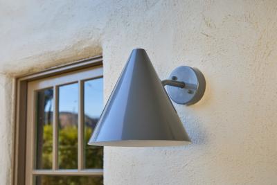  Hans Agne Jakobsson Hans Agne Jakobsson Tratten Outdoor Sconce in Painted Silver