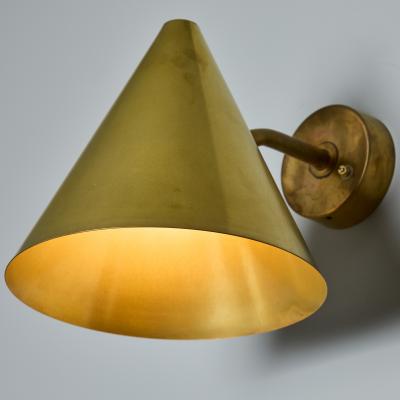  Hans Agne Jakobsson Hans Agne Jakobsson Tratten Raw Brass Outdoor Sconce