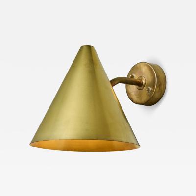  Hans Agne Jakobsson Hans Agne Jakobsson Tratten Raw Brass Outdoor Sconce